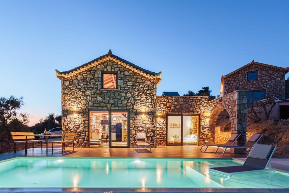 Gerakada Exclusive-Seaview Villa With Private Pool Koróni エクステリア 写真